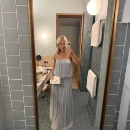 Bec & Bridge Camille Blouson Dress In Cloud Blue Size 8 for rent on The Volte - image 2