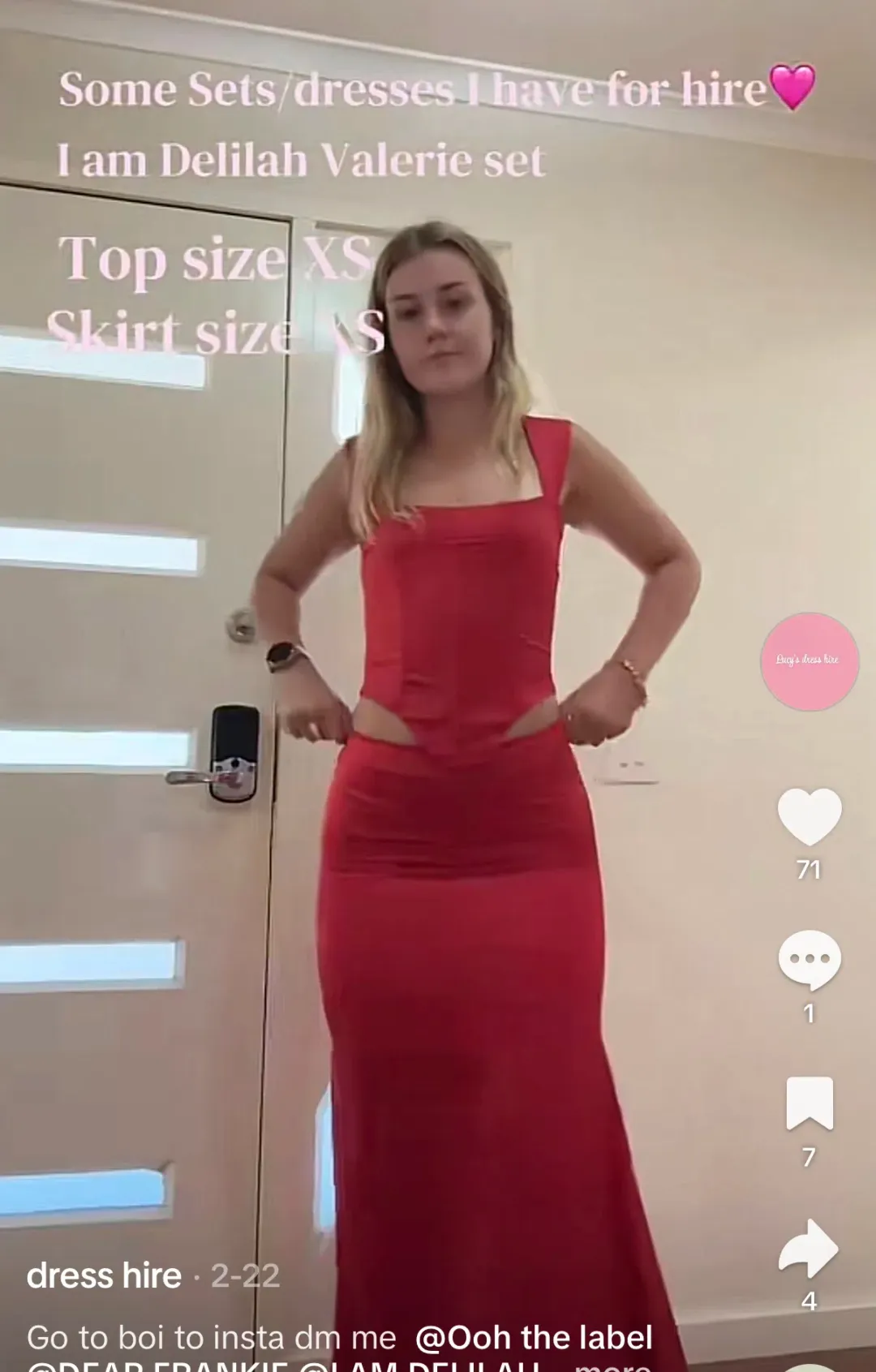 Valerie corset top and maxi skirt  for rent on The Volte - main image