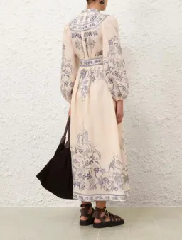 Zimmerman Lucky Plunge Midi Dress Size 0 / AU 8 for rent on The Volte - image 3