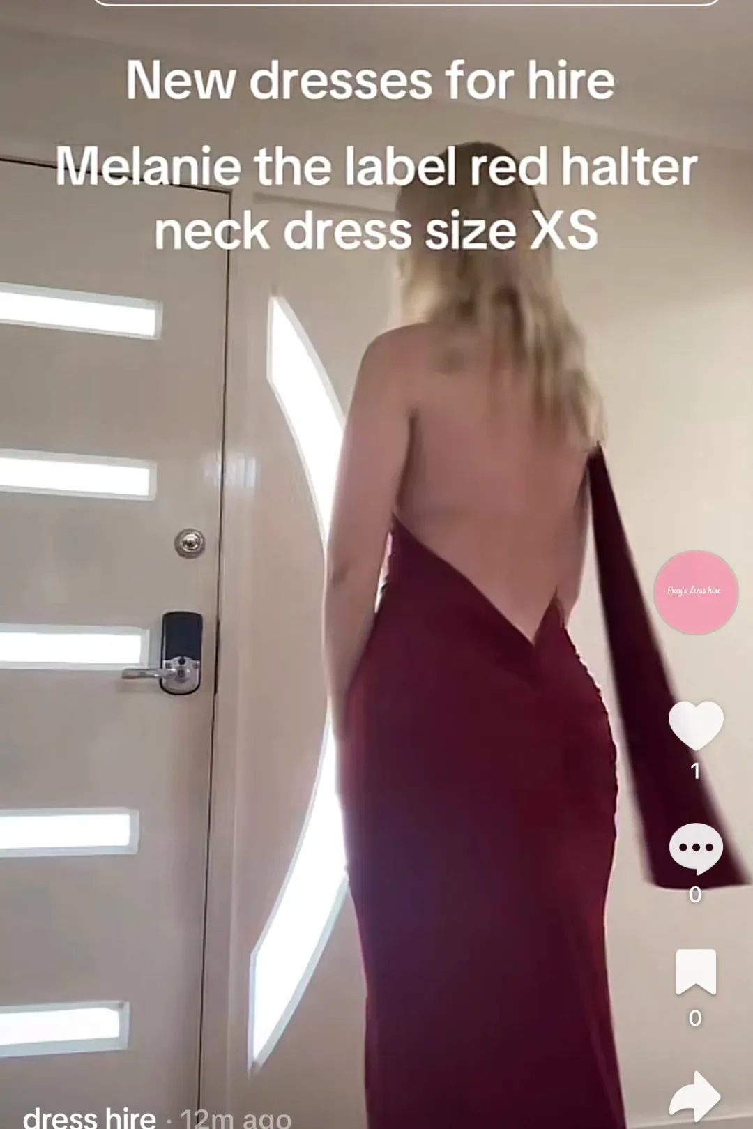 Leonie halter dress colour wine  for rent on The Volte - main image