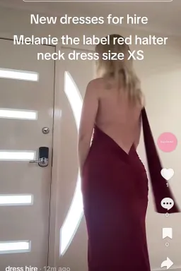 Leonie halter dress colour wine  for rent on The Volte - image 5