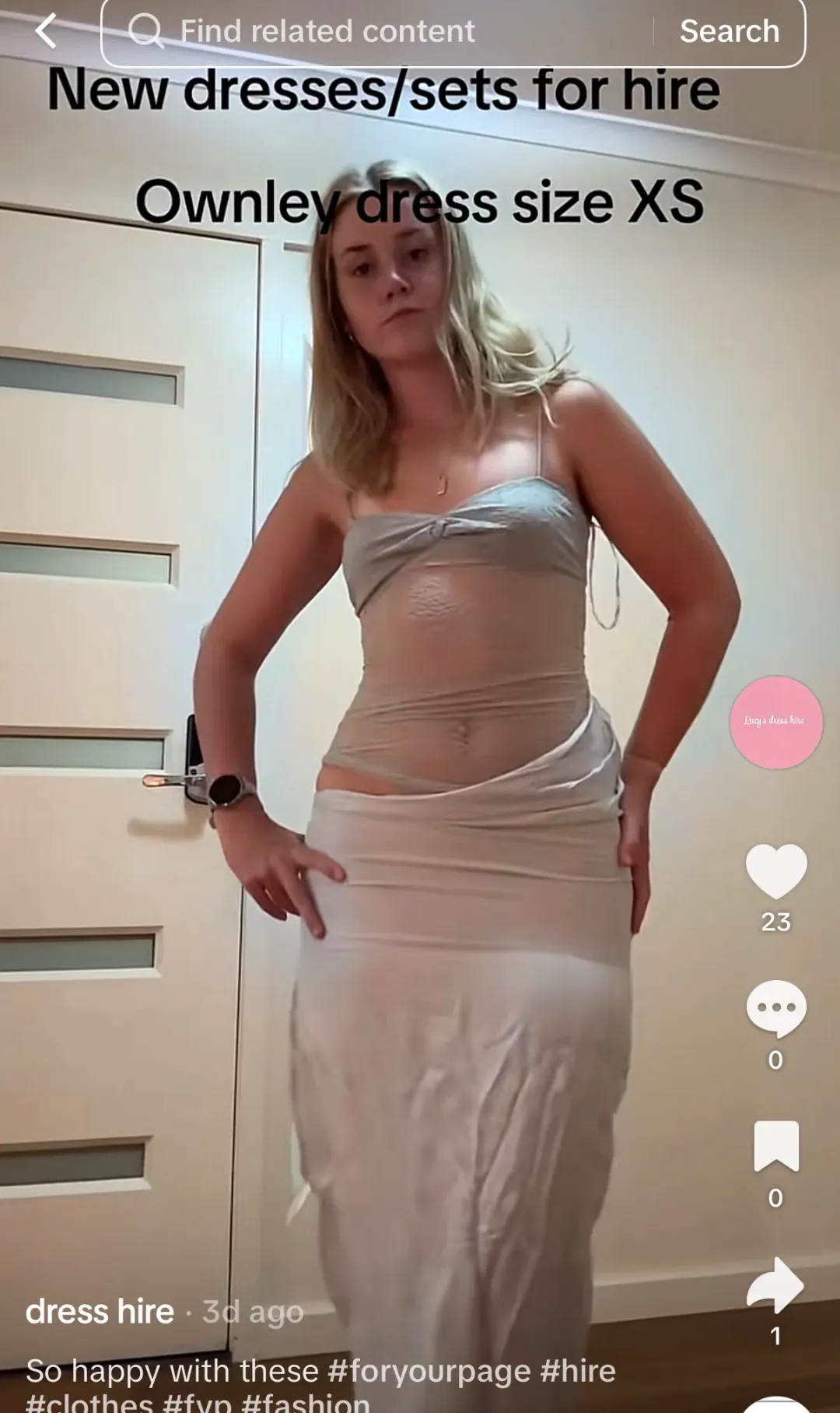 Ownley dress  for rent on The Volte - main image