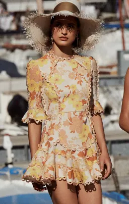 Zimmermann Primrose Flutter Mini Dress Size 1 / AU 10 / M for rent on The Volte - image 1