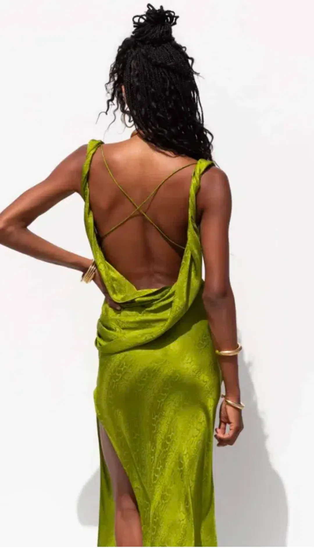 Rat & Boa Navarra Dress Lime Green Size AU 8  for rent on The Volte - main image