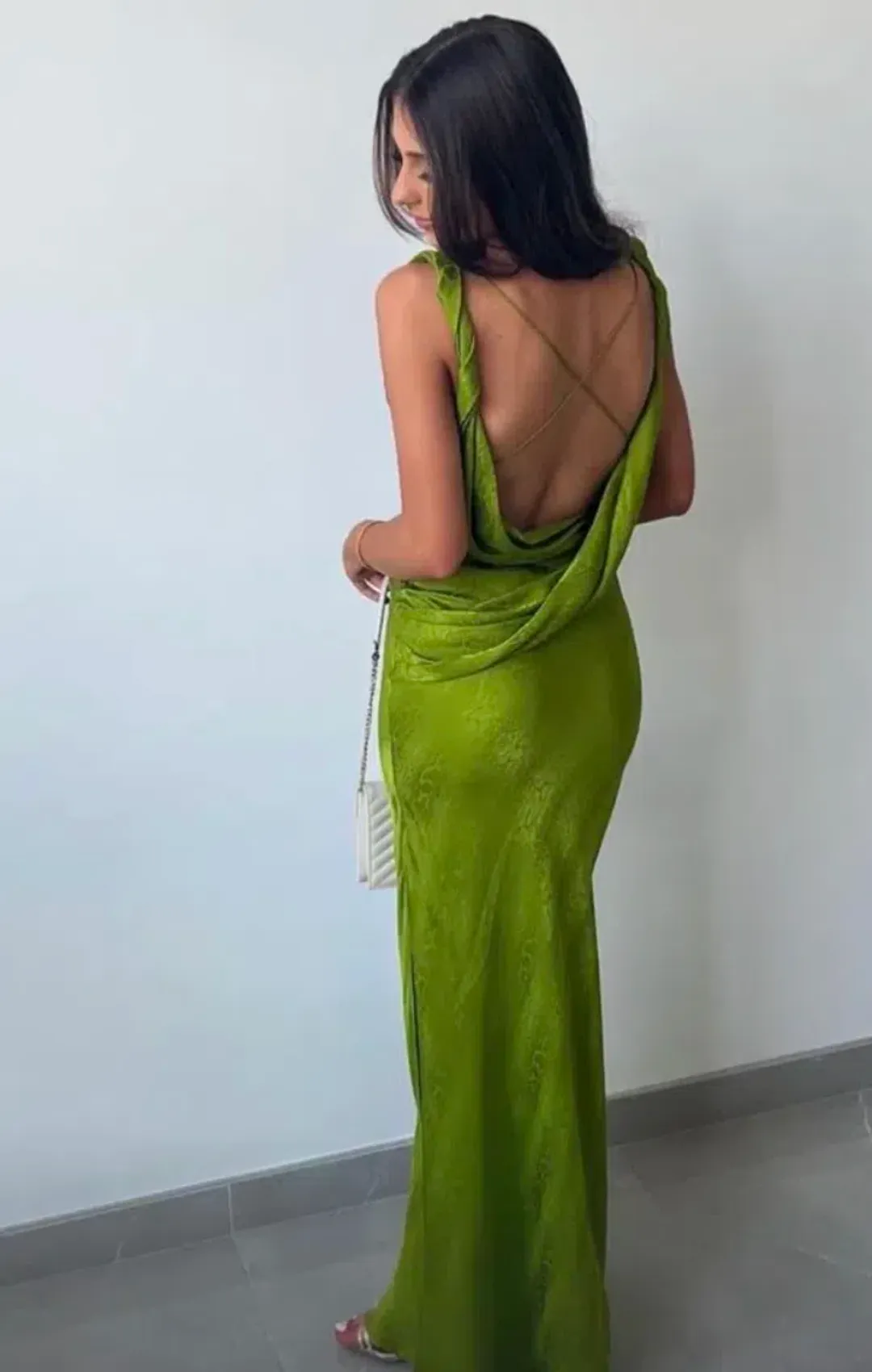 Rat & Boa Navarra Dress Lime Green Size AU 8  for rent on The Volte - main image