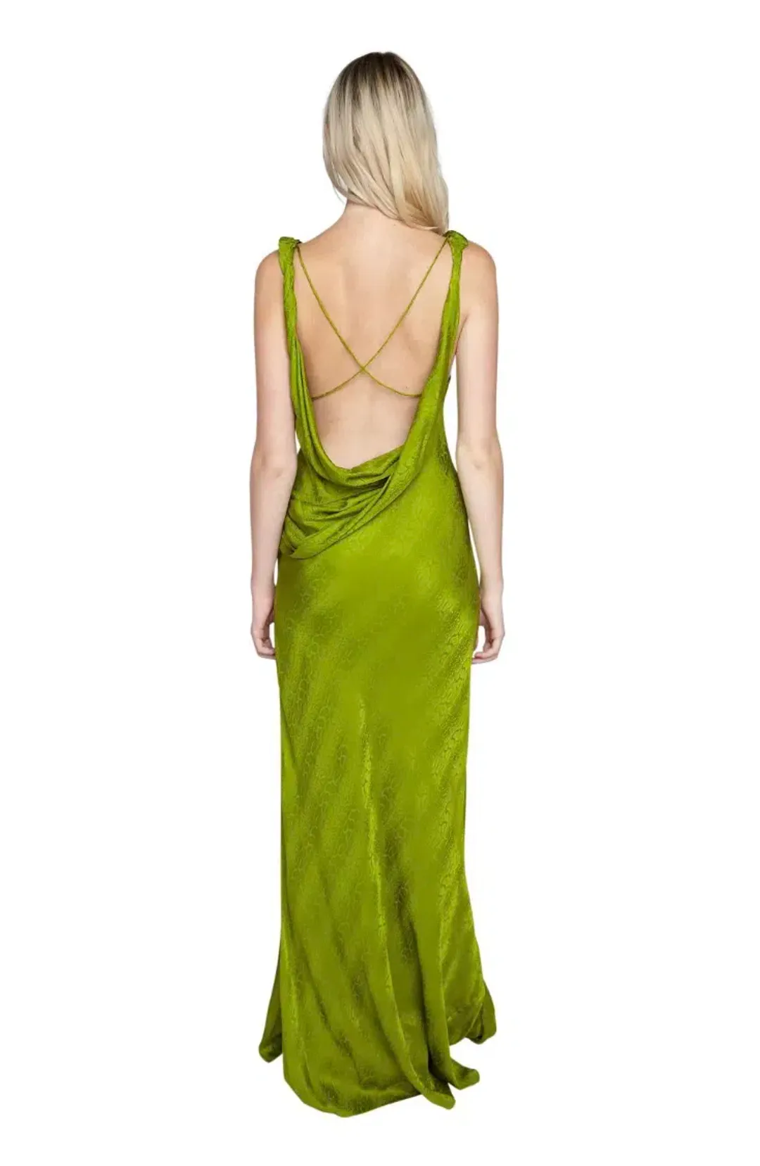 Rat & Boa Navarra Dress Lime Green Size AU 8  for rent on The Volte - main image