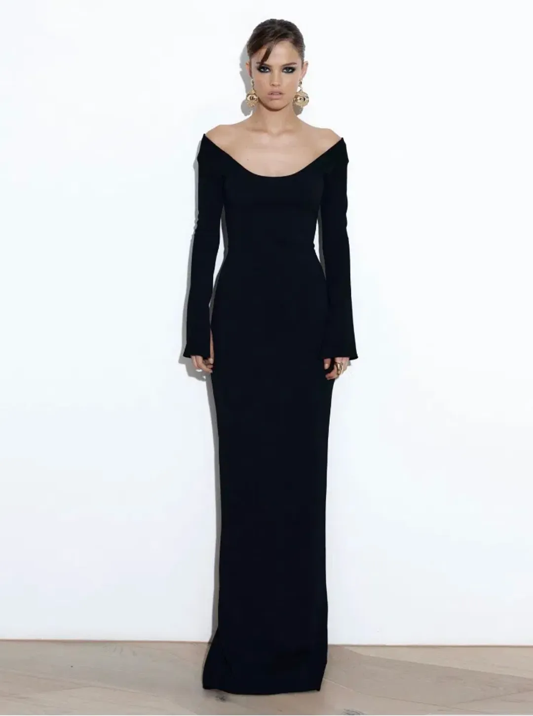 Effie Kats Vale Gown Black Size 8 for rent on The Volte - main image