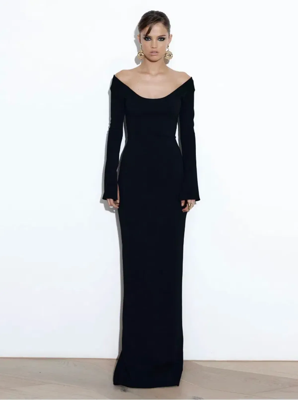 Effie Kats Vale Gown Black Size 8 for rent on The Volte - main image