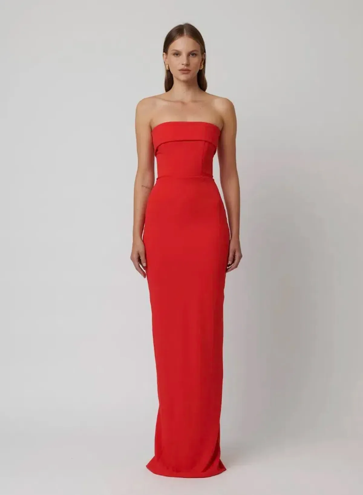 Effie Kats Monroe Gown Cherry Red Size 8 for rent on The Volte - main image