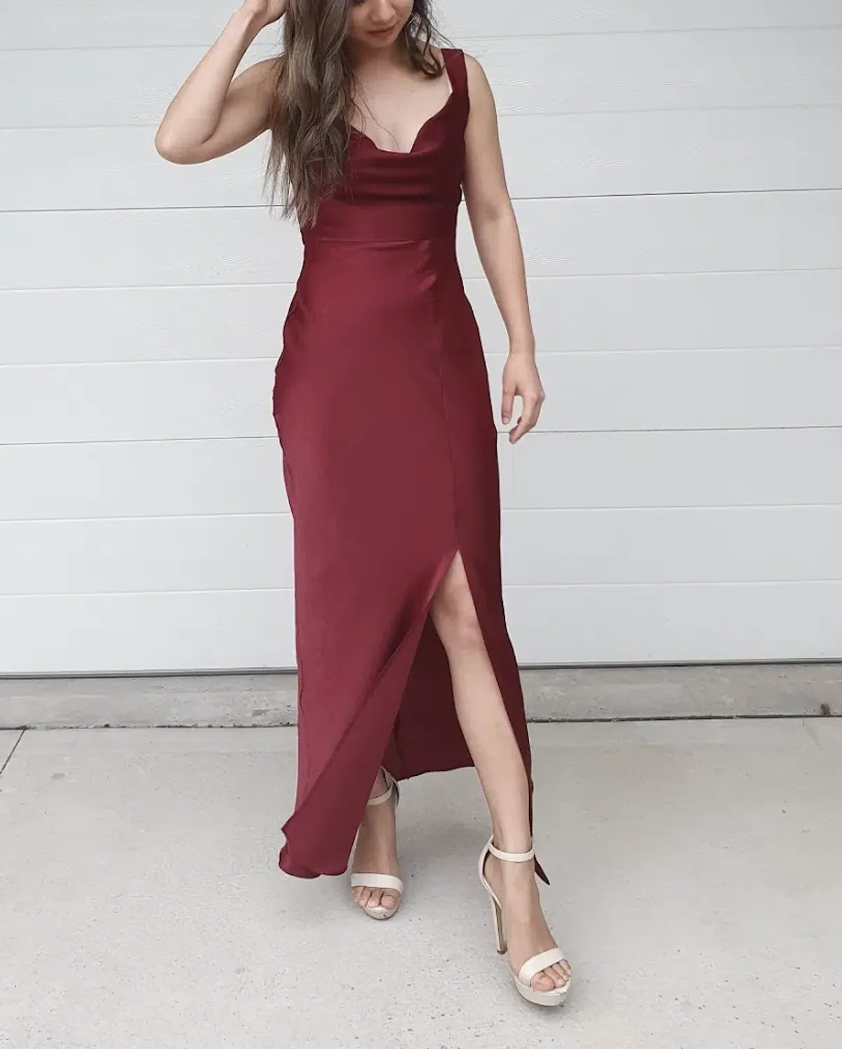 Forever New Kylie Cowl Satin Dress Size 6 for rent on The Volte - main image
