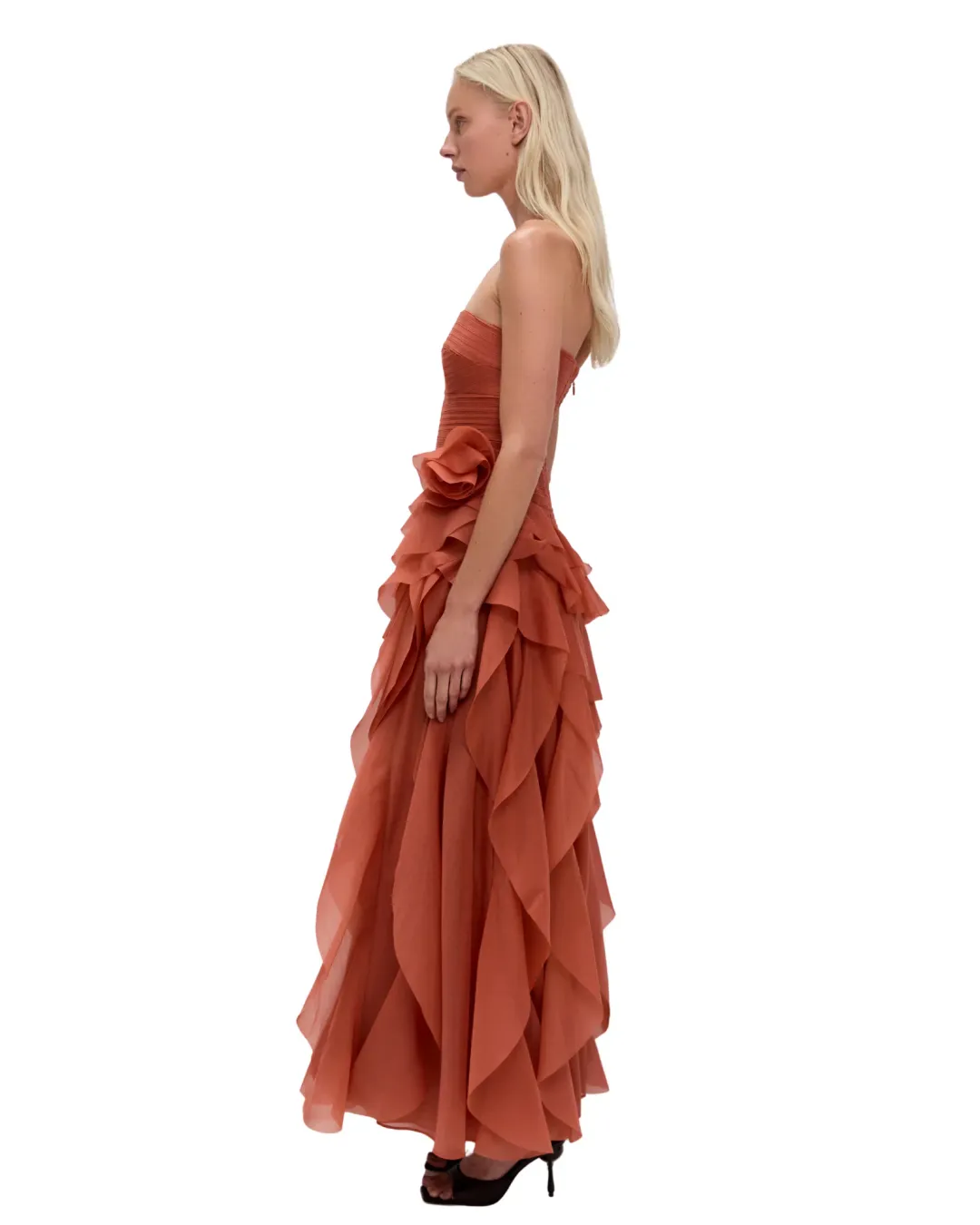 Aje Canyon Gown Coral Clay Size 12 for rent on The Volte - main image