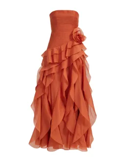 Aje Canyon Gown Coral Clay Size 12 for rent on The Volte - image 5