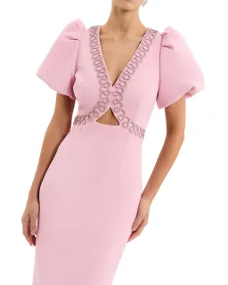 Rebecca Vallance Cava Midi Dress Pink Size 14 for rent on The Volte - image 4