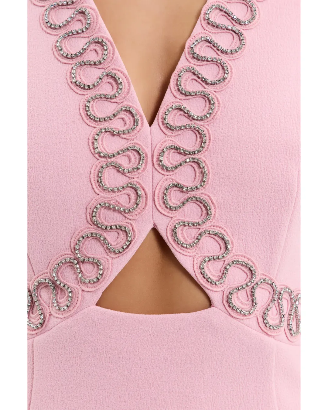 Rebecca Vallance Cava Midi Dress Pink Size 14 for rent on The Volte - main image