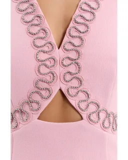 Rebecca Vallance Cava Midi Dress Pink Size 14 for rent on The Volte - image 3