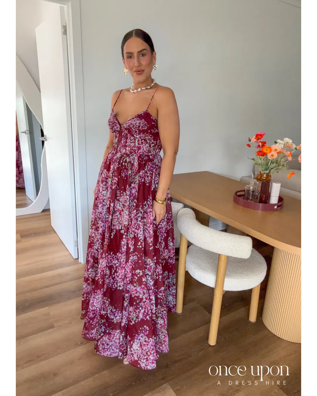 Aje Fortuna Gown Flora Blossom Size 12 for rent on The Volte - main image