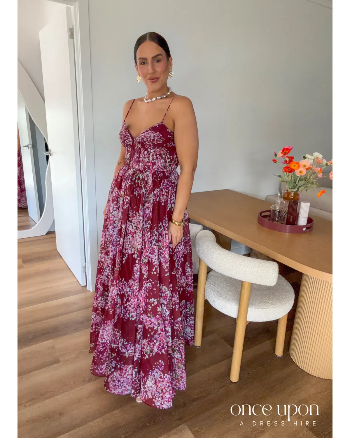 Aje Fortuna Gown Flora Blossom Size 12 for rent on The Volte - main image