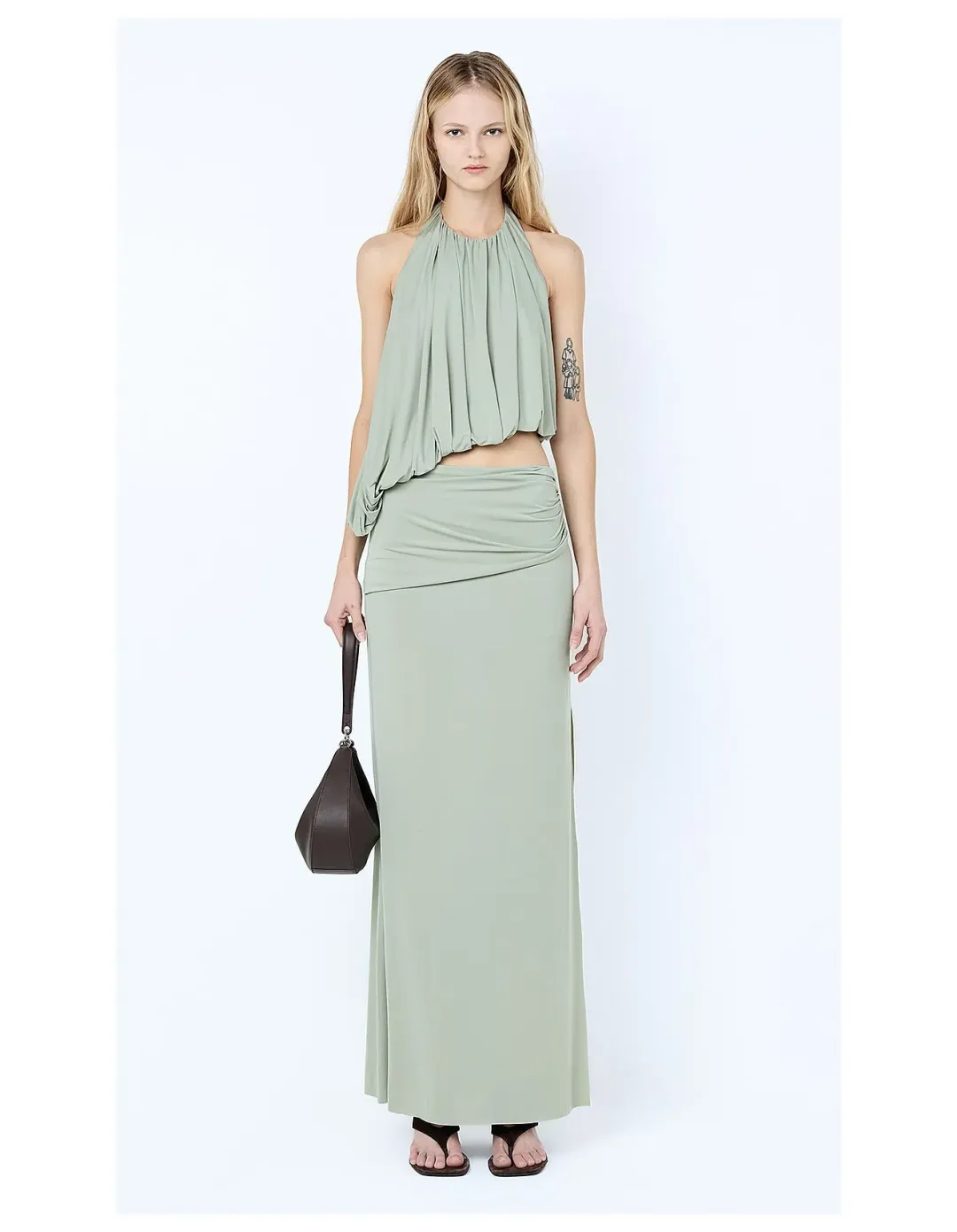Bec Bridge Cadence Racer Maxi Dress Mint Size 8 for rent on The Volte - main image