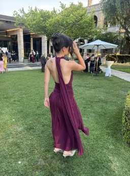 Effie Kats Verity Gown - Burgundy (size xs/6 but easily fits a size 8) for rent on The Volte - image 4