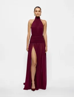 Effie Kats Verity Gown - Burgundy (size xs/6 but easily fits a size 8) for rent on The Volte - image 5