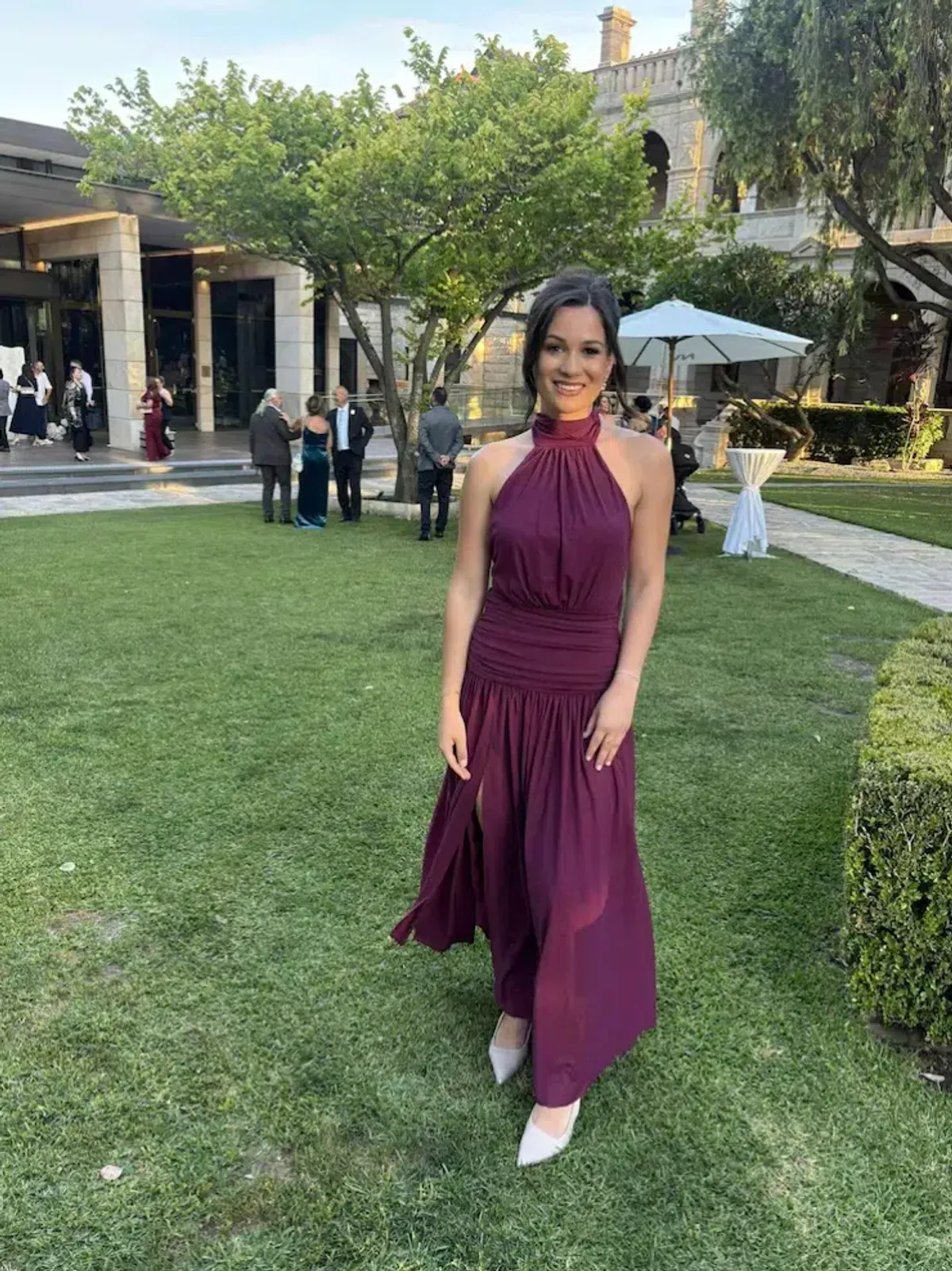 Effie Kats Verity Gown - Burgundy (size xs/6 but easily fits a size 8) for rent on The Volte - main image