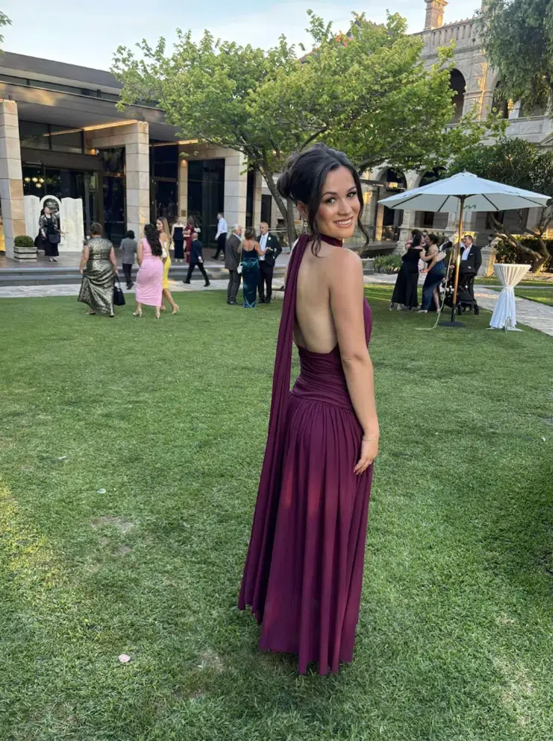 Effie Kats Verity Gown - Burgundy (size xs/6 but easily fits a size 8) for rent on The Volte - main image