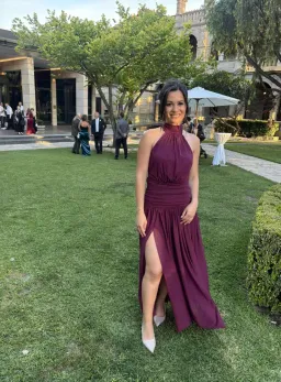 Effie Kats Verity Gown - Burgundy (size xs/6 but easily fits a size 8) for rent on The Volte - image 3