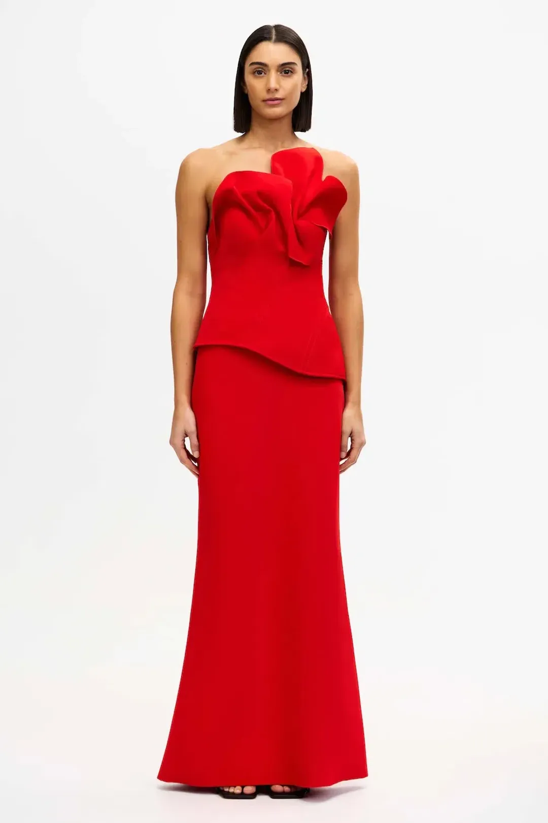 Acler Esher Dress; cherry red; size 6  for rent on The Volte - main image