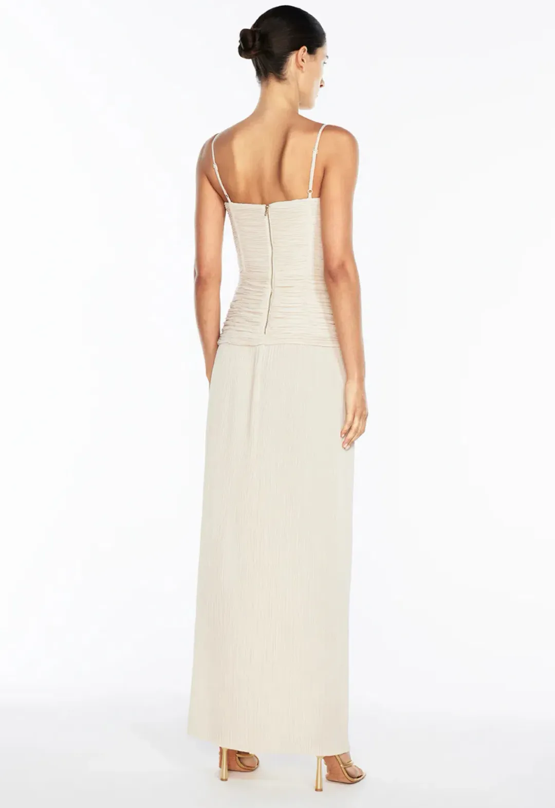 MANNING CARTELL DOUBLE TIME PLEAT STRAPLESS MAXI DRESS in WHITE AU 6 | Engagement party, Bridesmaid Dress  for rent on The Volte - main image