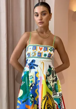 Alemais Soleil Sundress Multi Size 12 for rent on The Volte - image 1