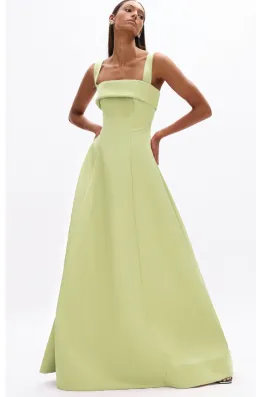 Rachel Gilbert Hallie Strap Gown in Lime Green Size 1 / AU 8 | Formal and Evening dress  for rent on The Volte - image 2