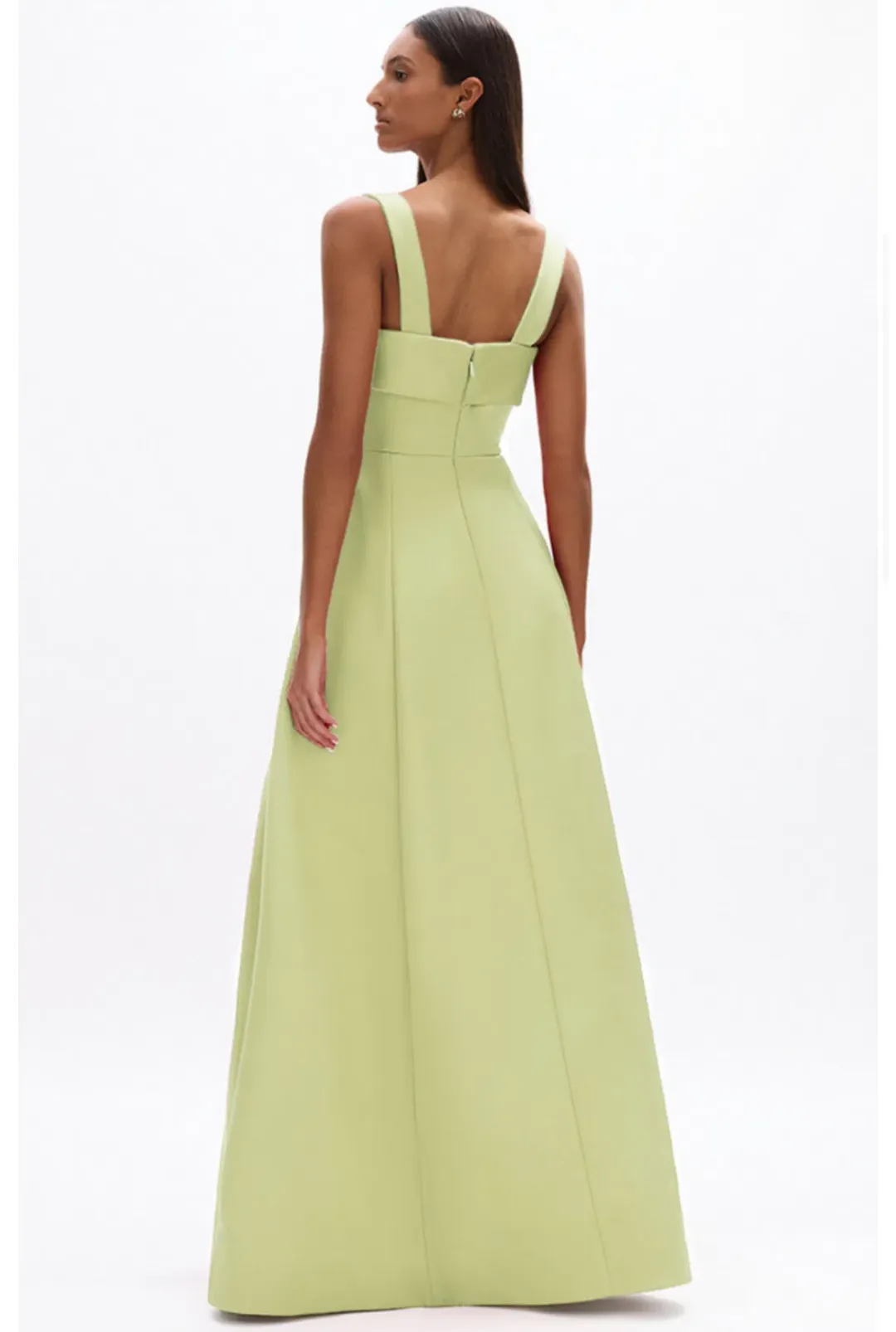 Rachel Gilbert Hallie Strap Gown in Lime Green Size 1 / AU 8 | Formal and Evening dress  for rent on The Volte - main image