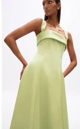 Rachel Gilbert Hallie Strap Gown in Lime Green Size 1 / AU 8 | Formal and Evening dress  for rent on The Volte - image 3