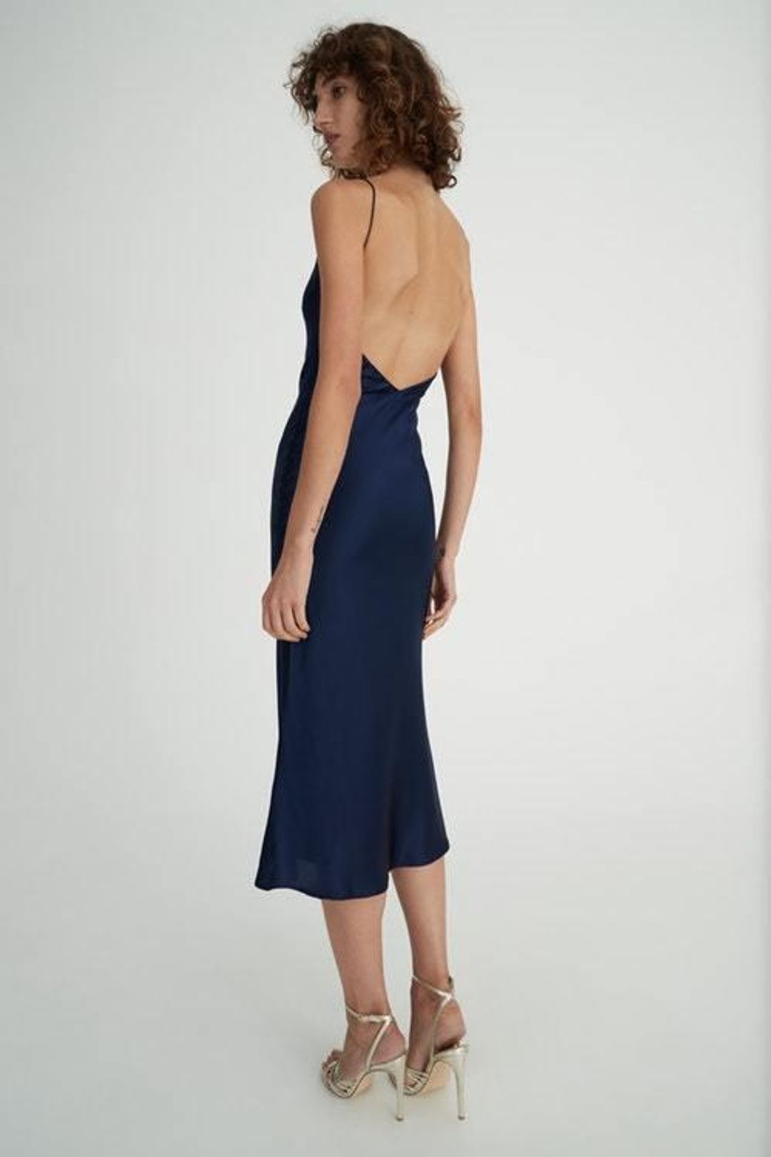 Hansel and Gretel Demi Silk Dress Navy Size 10 for rent on The Volte - main image