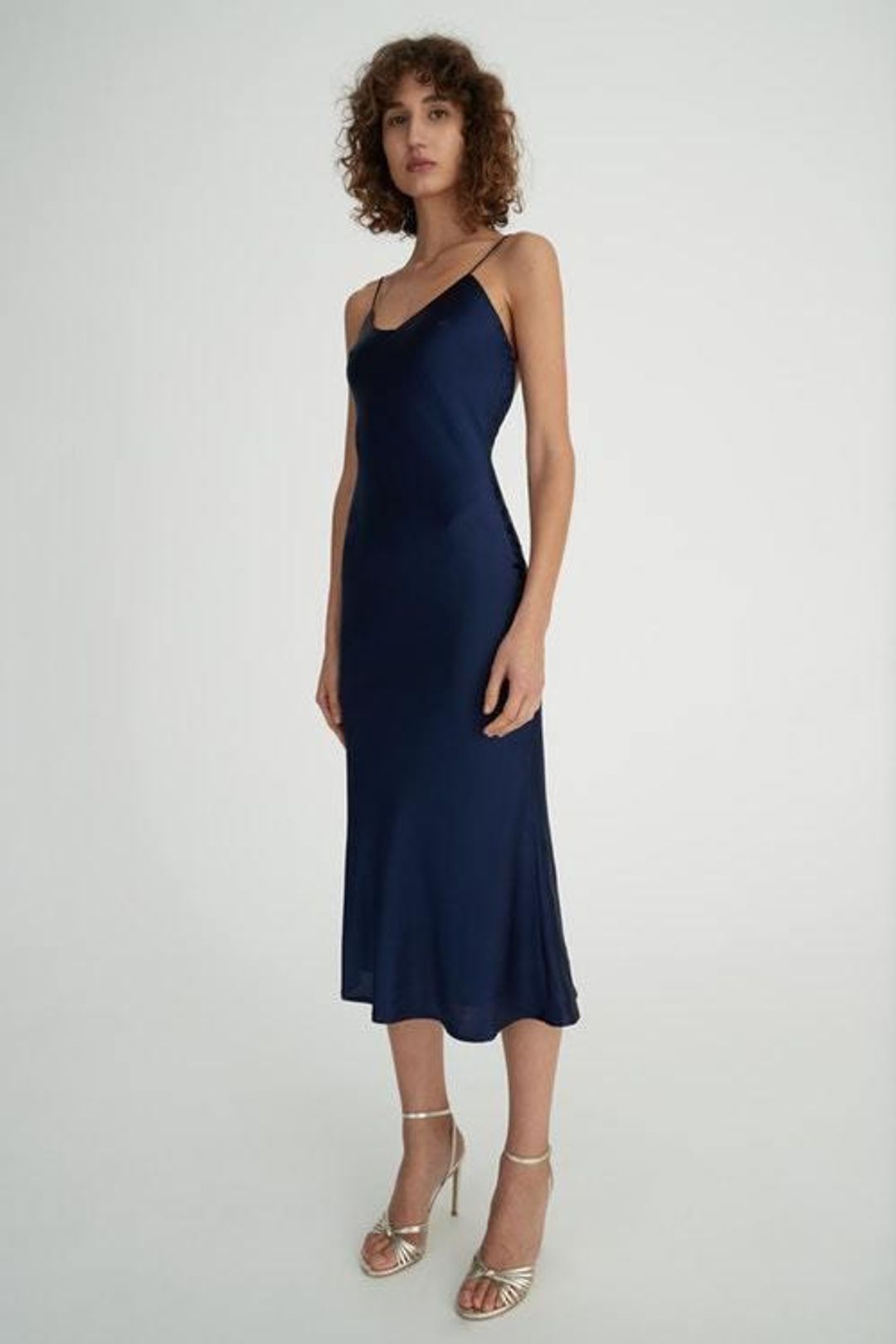 Hansel and Gretel Demi Silk Dress Navy Size 10 for rent on The Volte - main image