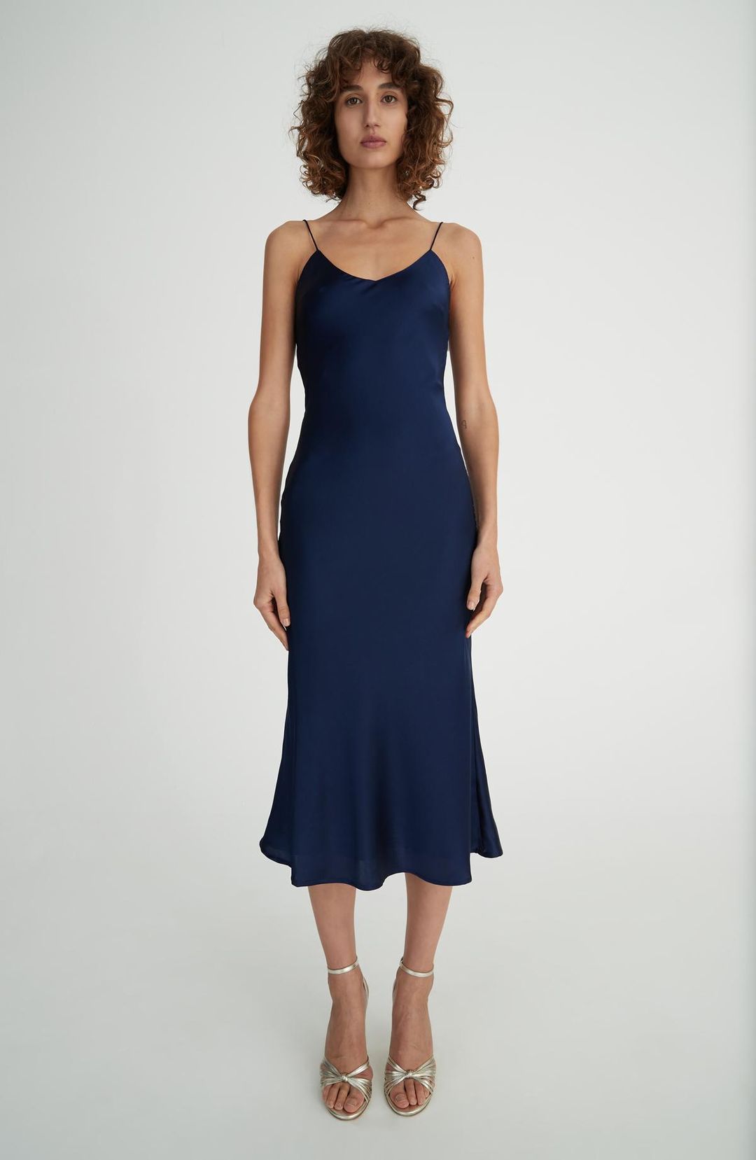 Hansel and Gretel Demi Silk Dress Navy Size 10 for rent on The Volte - main image