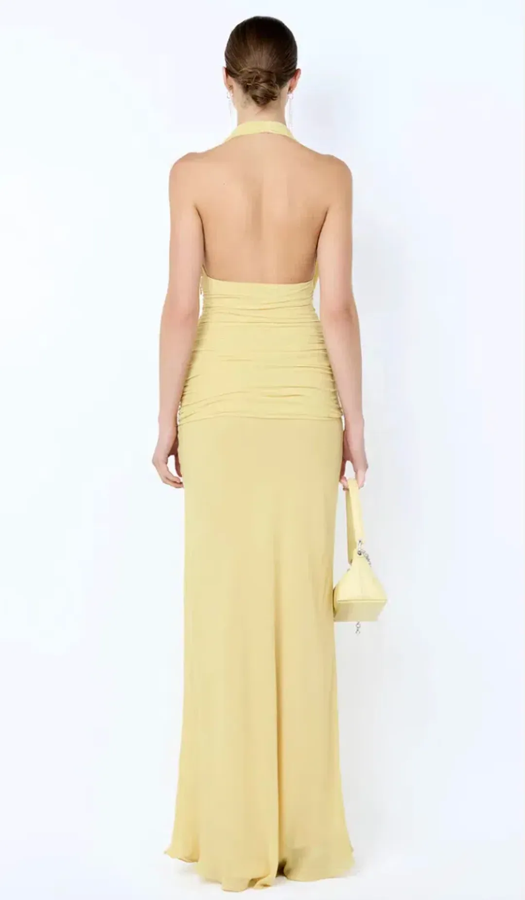 Bec & Bridge, CASSIS DRAPE MAXI DRESS, Yellow, size 6 for rent on The Volte - main image