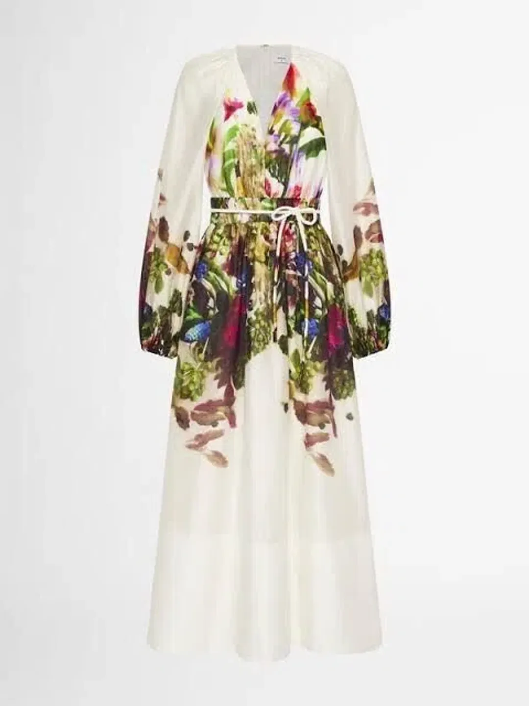 Sheike Impression Maxi Dress Size AU 16 / US 12 Tencel Linen Floral Print Long Sleeve Gown for rent on The Volte - main image