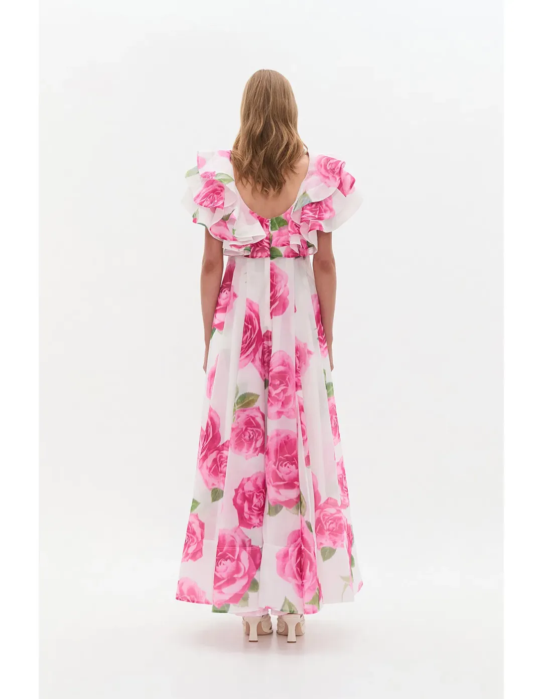 NEW Aje Olea Maxi Dress - Size 10 gown - Soft Light Rose Pink for rent on The Volte - main image