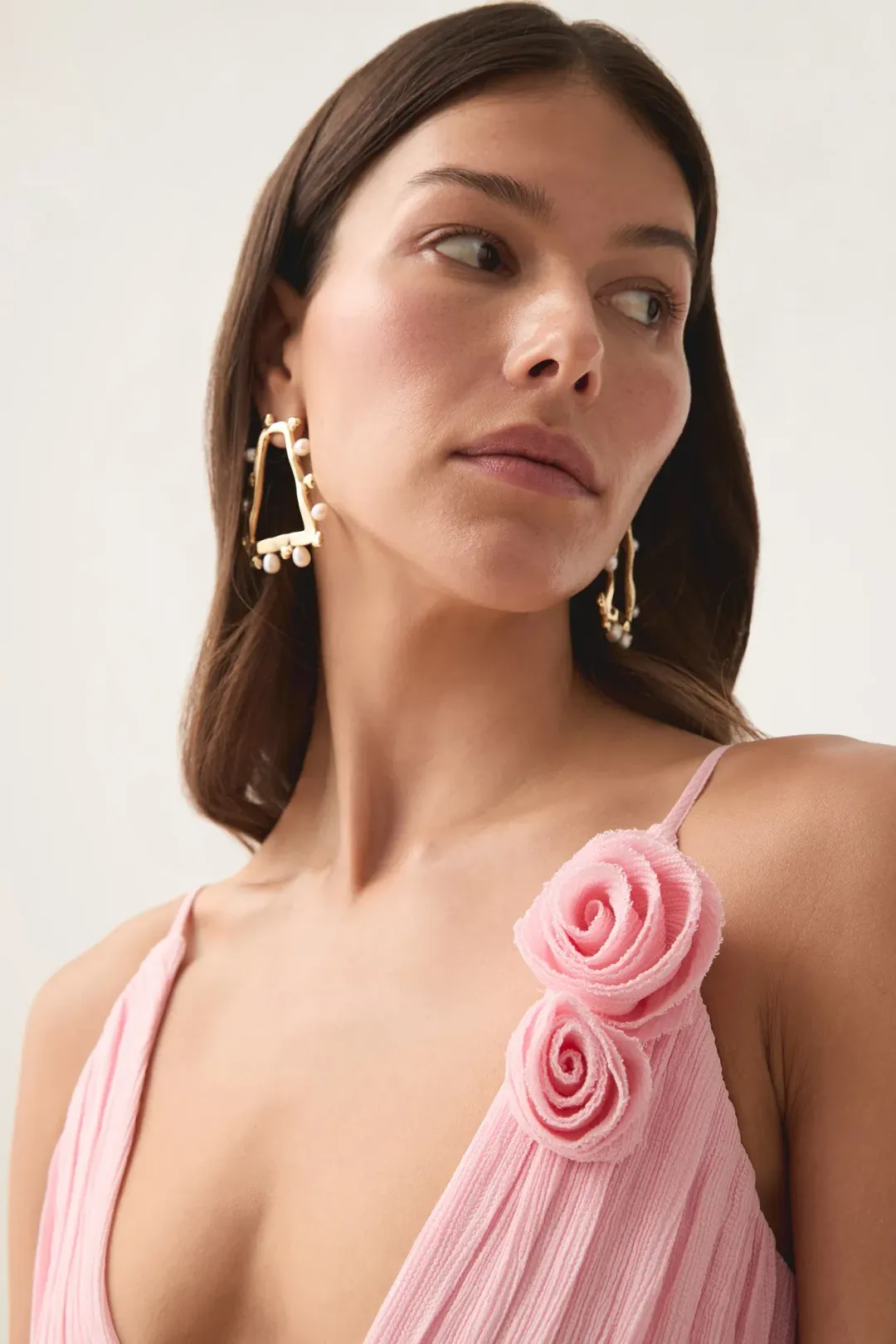 New AJE Mercurial Maxi Dress in Blush Pink - Size 6 AU - Floral for rent on The Volte - main image