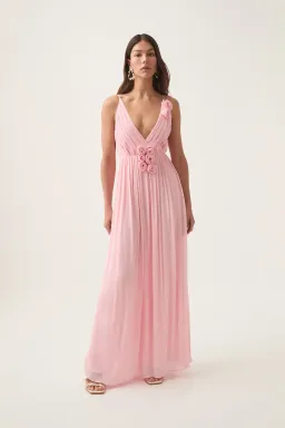New AJE Mercurial Maxi Dress in Blush Pink - Size 6 AU - Floral for rent on The Volte - image 2