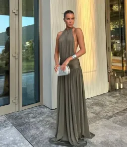 Arcina Ori santina dress khaki 6 for rent on The Volte - image 1