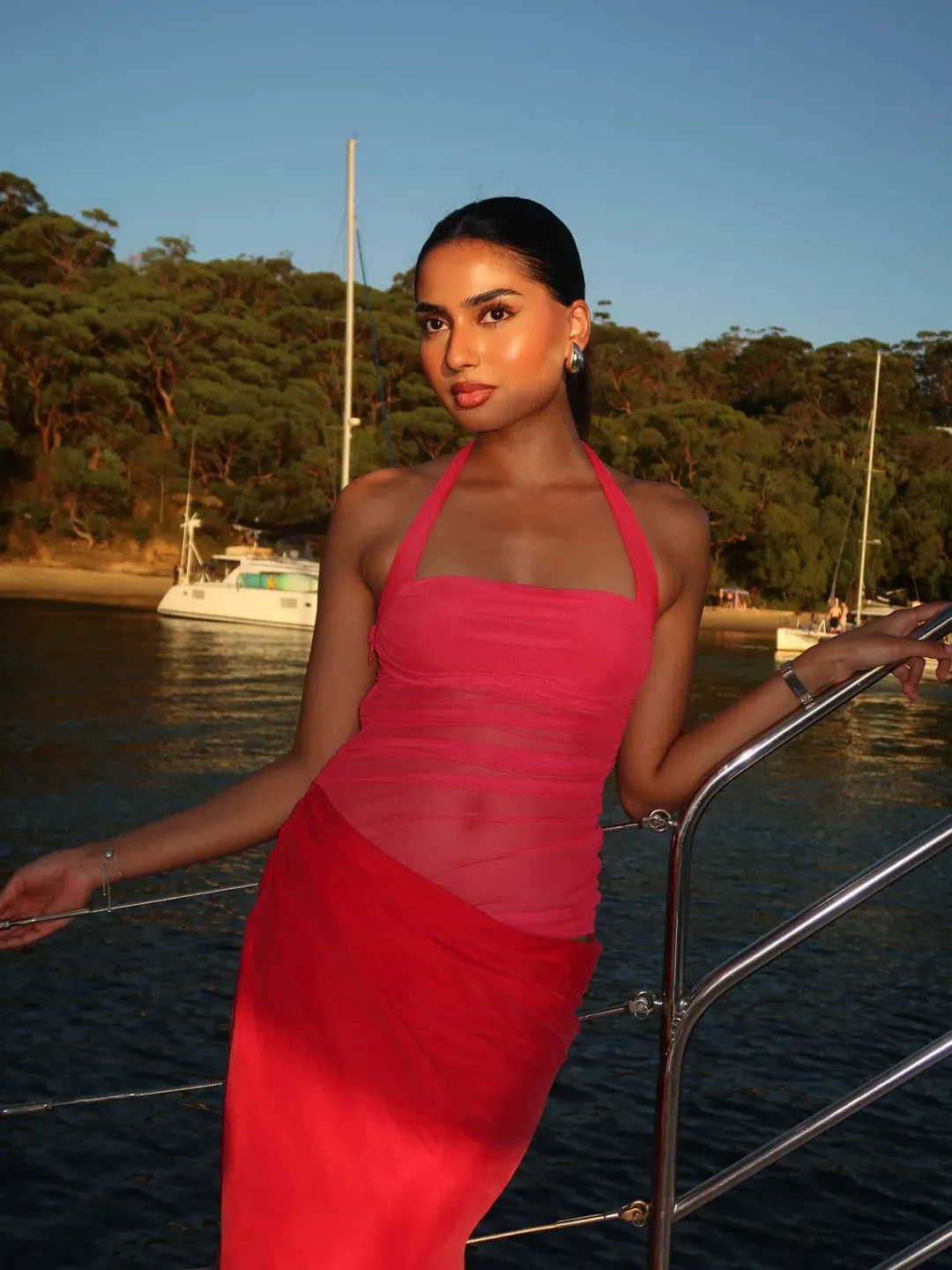 BENNI Gina Maxi Dress Watermelon Size 4 for rent on The Volte - main image