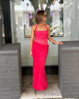 BENNI Gina Maxi Dress Watermelon Size 4 for rent on The Volte - image 1