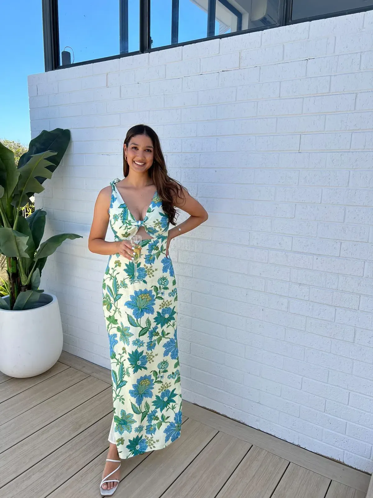 SIR Alexandre Tie Midi Dress Size 2 / 10 for rent on The Volte - main image