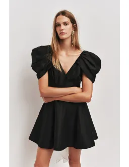 Aje Studio Bisou Mini Dress Black Size 14 for rent on The Volte - image 2