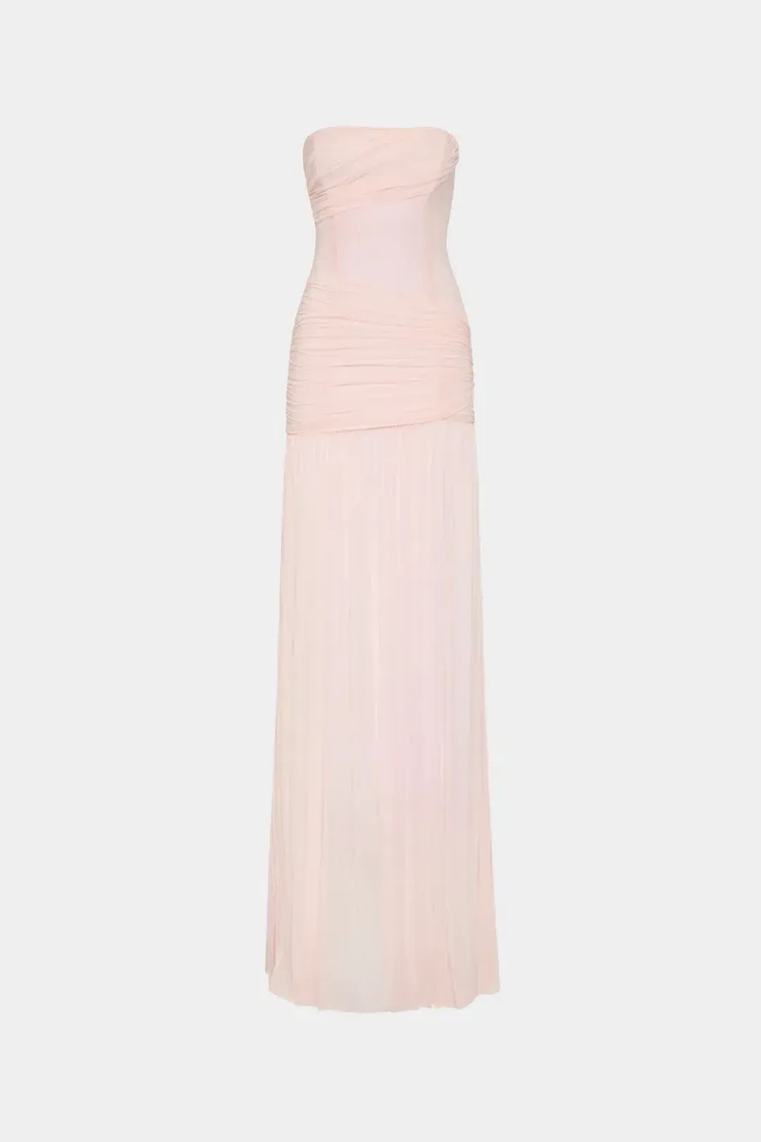 🩷MISHA Ember Wrapped Mesh Maxi Dress – Dusty Pink – Size 10 (AU) 🩷 for rent on The Volte - main image