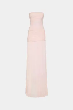 🩷MISHA Ember Wrapped Mesh Maxi Dress – Dusty Pink – Size 10 (AU) 🩷 for rent on The Volte - image 4
