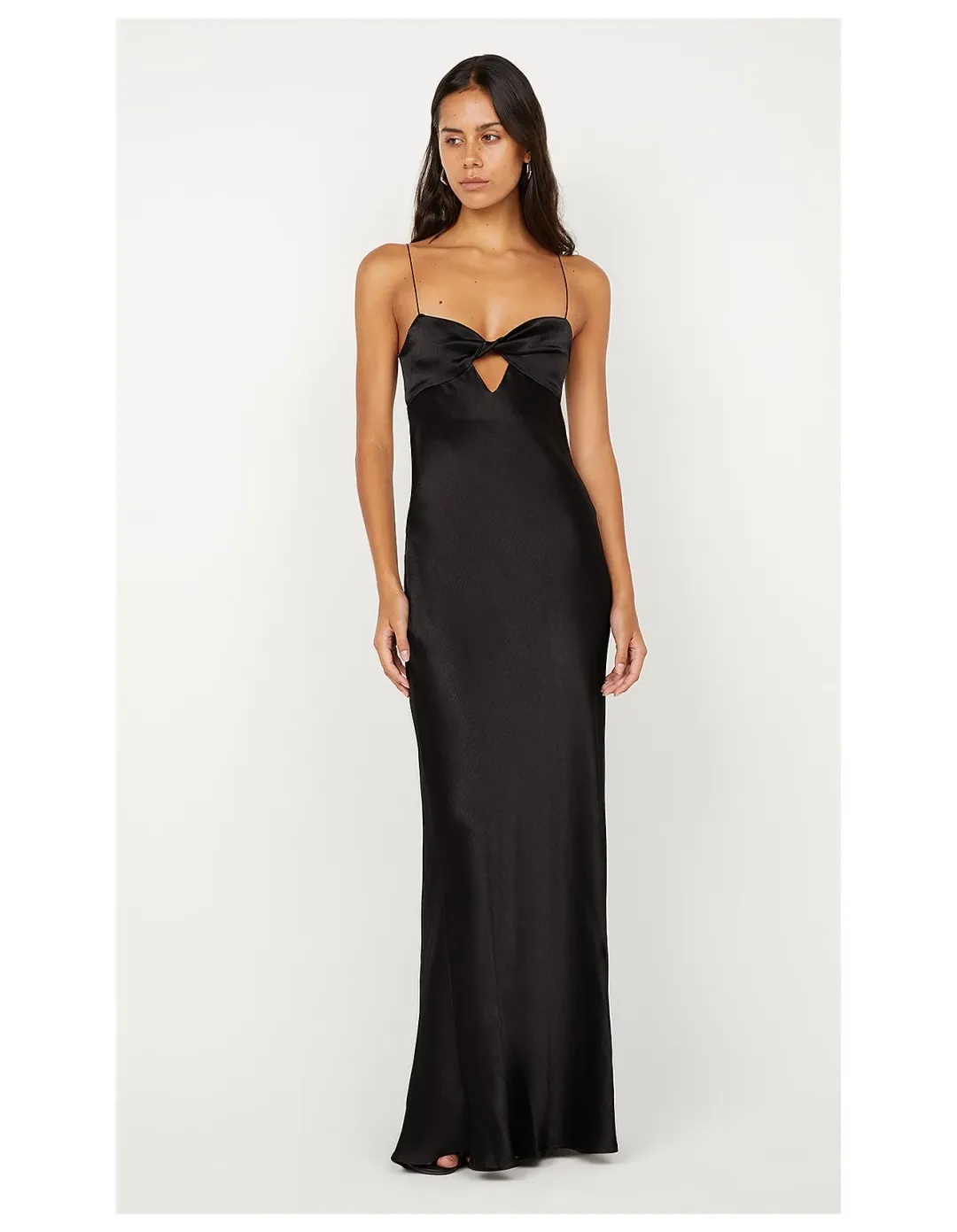 Bec Bridge Cinder Twist Maxi Dress Black Size 8 for rent on The Volte - main image