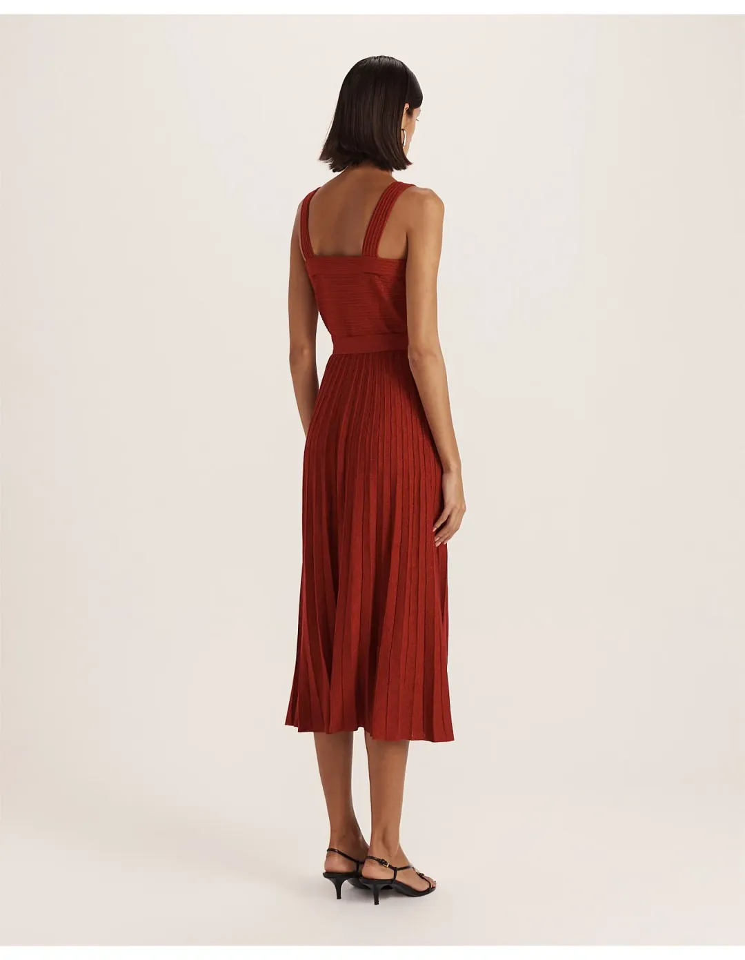 Saba Mariya Sparkling Knit Dress Red Size 6 for rent on The Volte - main image